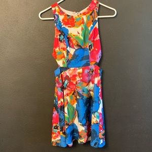 Colorful cutout summer dress